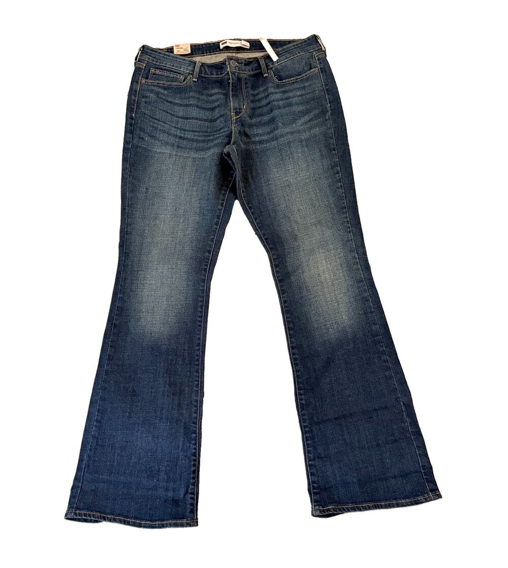 New Levi's Womens Slight Curve Classic Rise Boot Denim Jeans 14 M 32 NWT Stretch